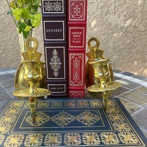 Pair of VINTAGE, BRASS Candle Sconces CANDLEHOLDERS